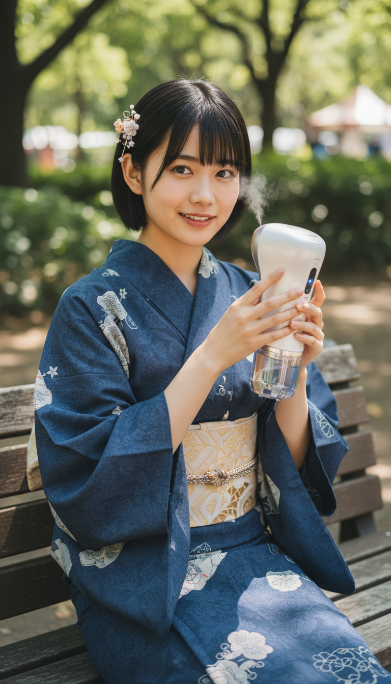 smart scalp microbiome analyzer and infuser - lifestyle photo