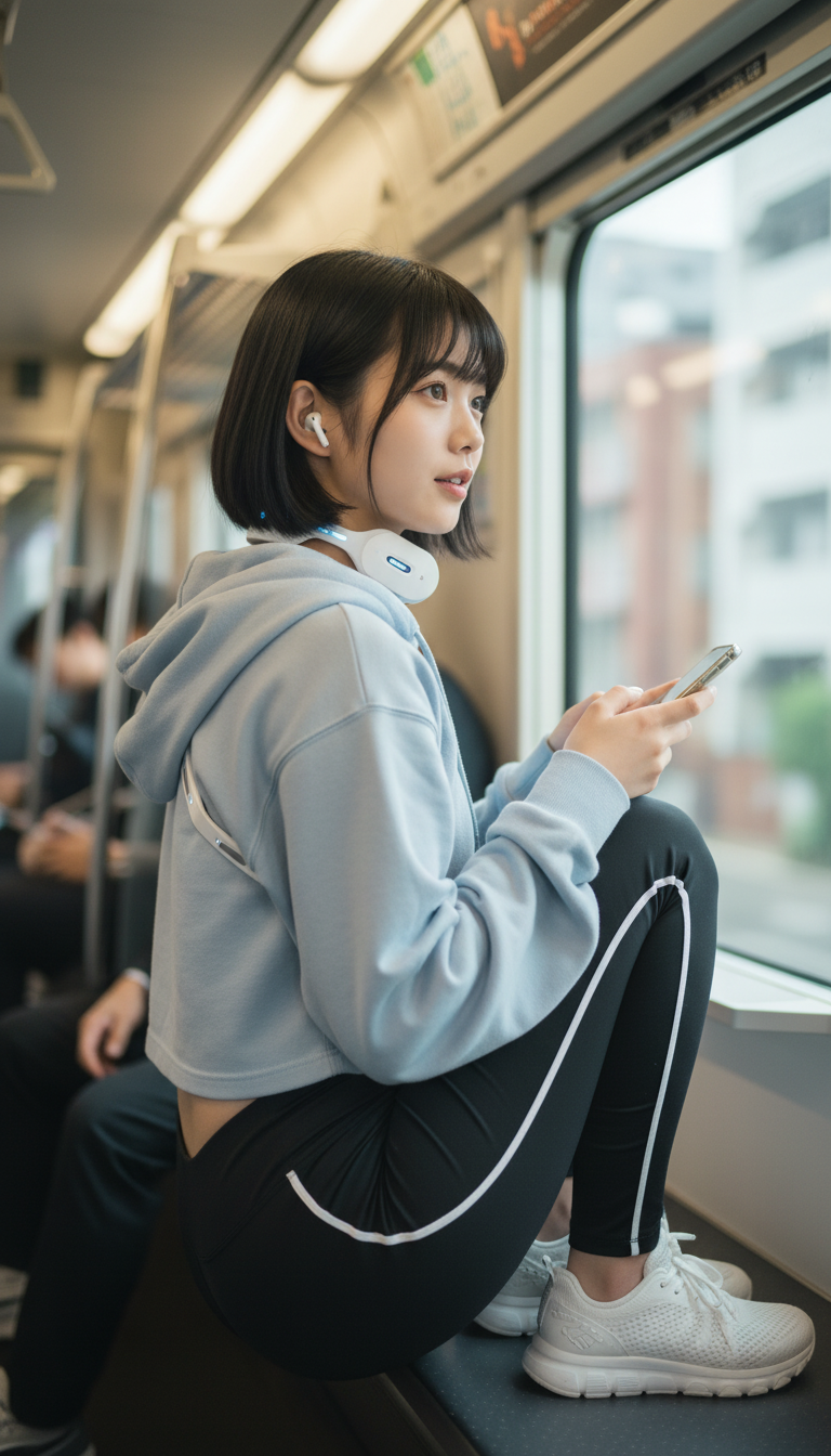 wearable Peltier body coolers for commuters - lifestyle photo